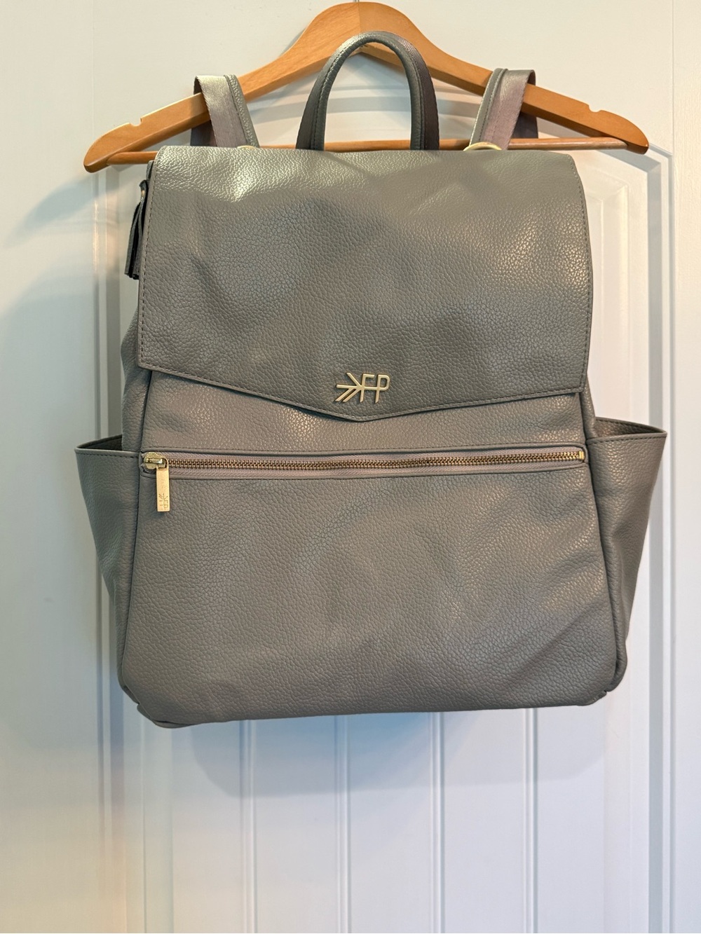 Freshly Picked Classic Diaper Bag II Backpack - Gray Vegan Leather